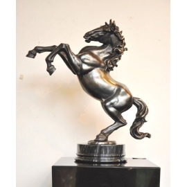 銅雕大躍馬(黑灰色) y14040 立體雕塑.擺飾 立體擺飾系列-動物、人物系列